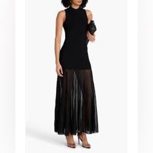 NICHOLAS Black Sheer Maxi Dress NWT